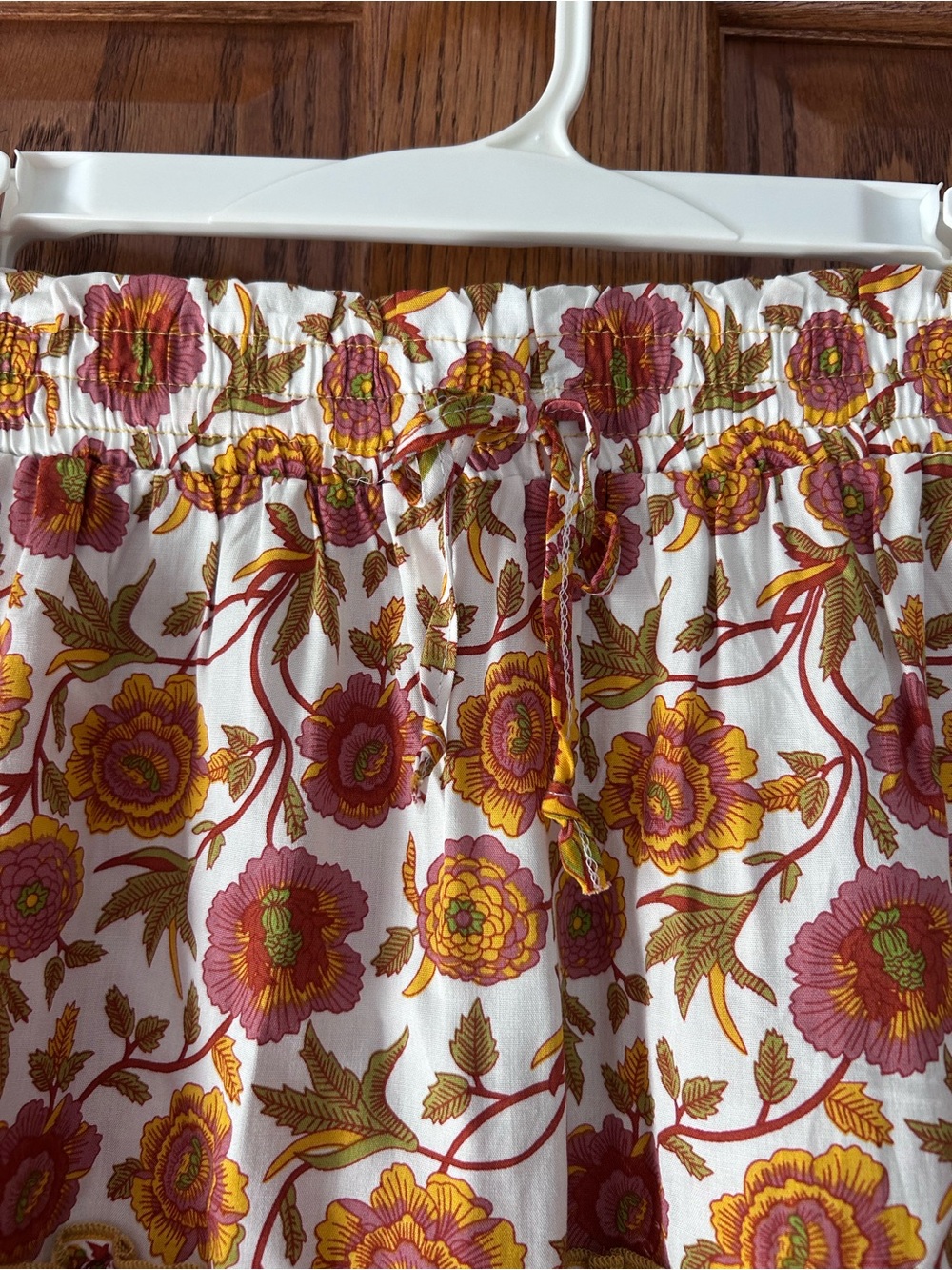 Floral Tiered Skater Skirt - Yellow & White - Picture 2 of 4
